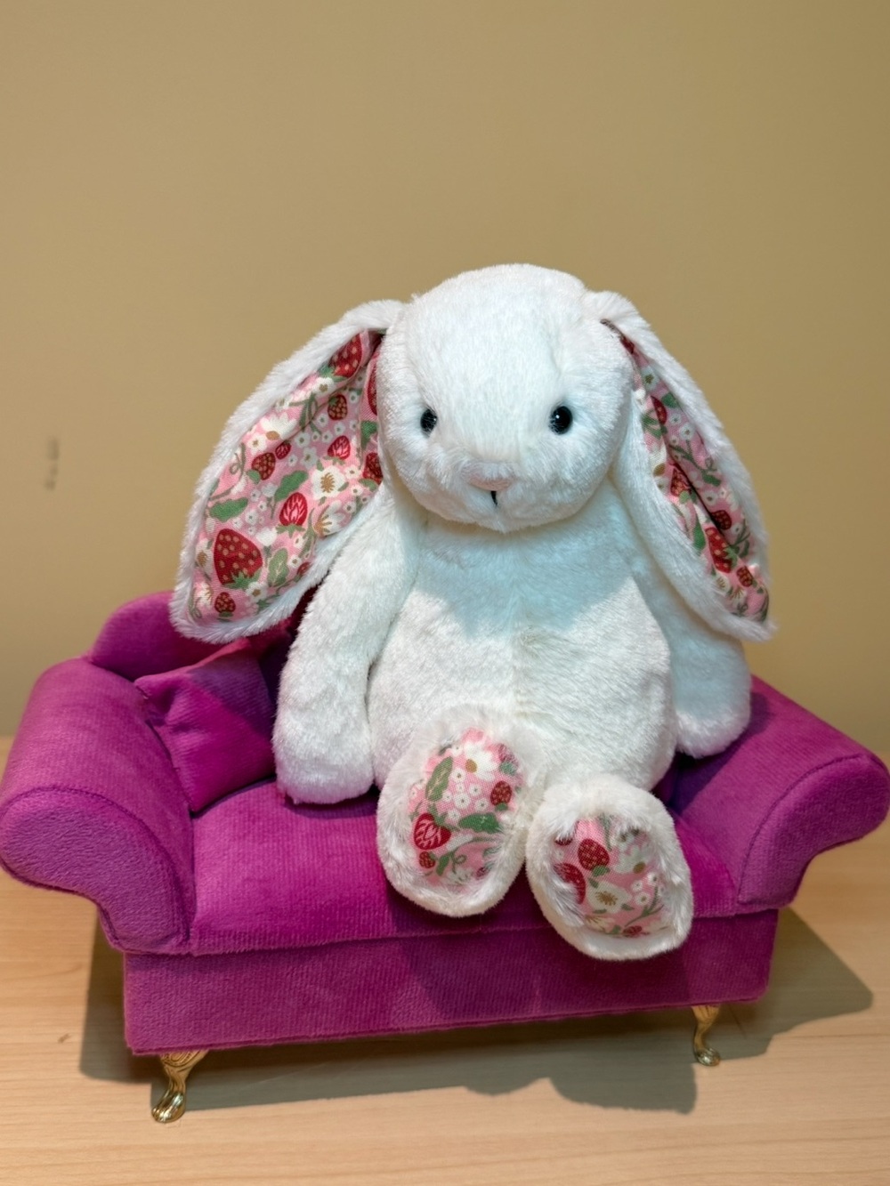 Jellycat Blossom Cream Bunny Berry Little